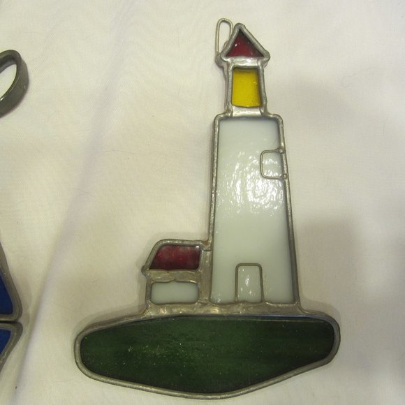 VTG 80'S HANDMADE GLASS SUNCATCHERS, SET OF 7 - Picture 5 of 8